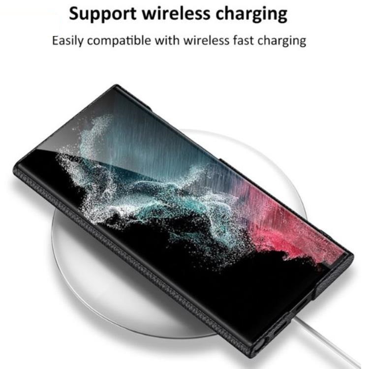 GKK GKK Mobilskal till Galaxy S23 Ultra Kickstand PU-Läder - Svart