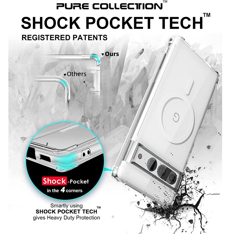 A-One Brand Google Pixel 7 Pro Mobilskal Magsafe Slim Fit - Transparent