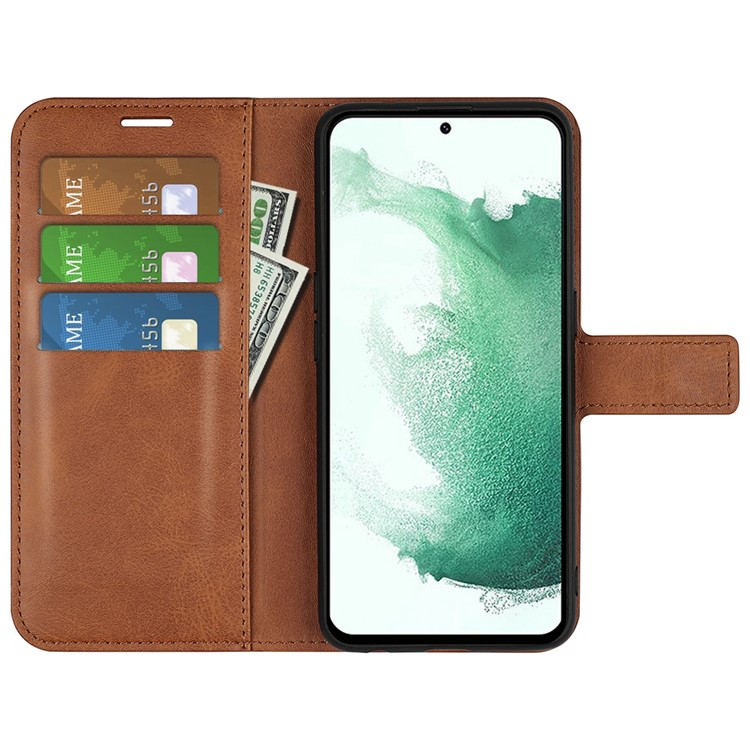 OEM Galaxy S23 Plus Plånboksfodral Folio Flip - Brun