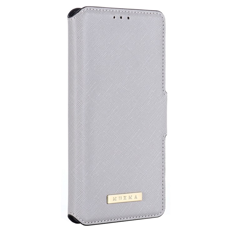 MUXMA MUXMA iPhone 14 Pro Max Plånboksfodral Cross Texture - Vit