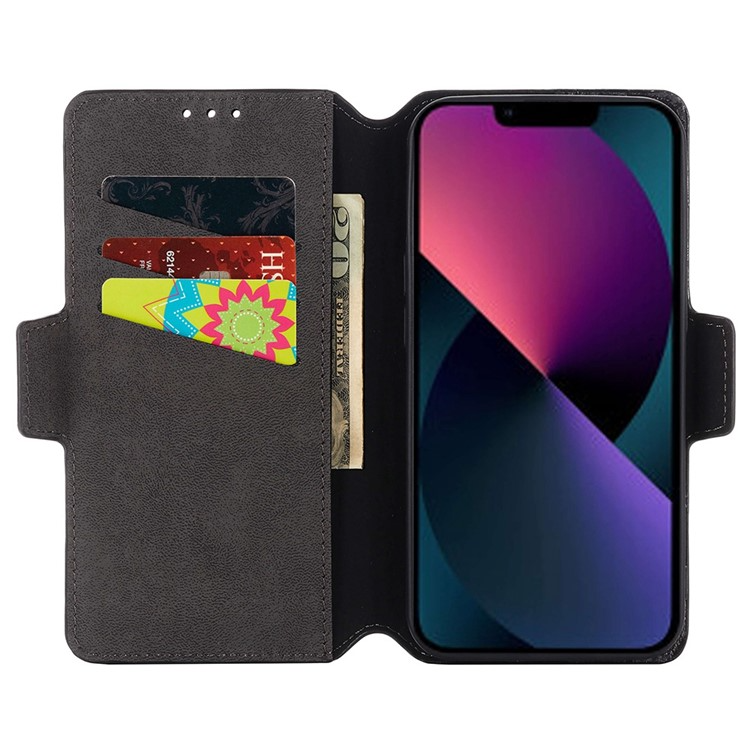 MUXMA MUXMA iPhone 14 Plus Plånboksfodral Cross Texture - Rosa