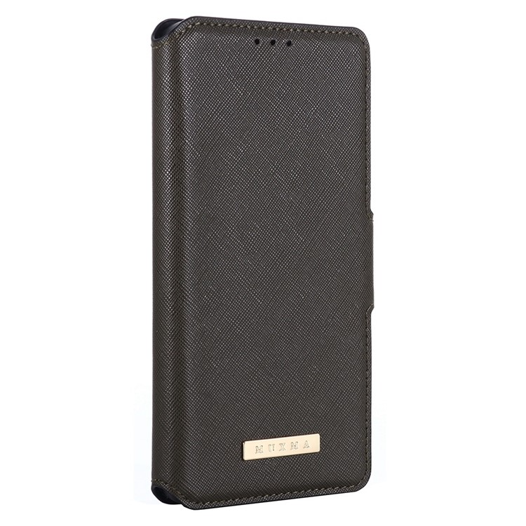 MUXMA MUXMA iPhone 14 Pro Plånboksfodral Cross Texture - Grön