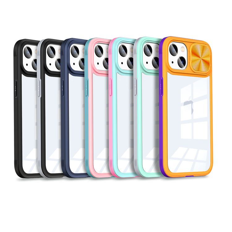 OEM Mobilskal till iPhone 14 Plus 360 Kamera Slider - Svart