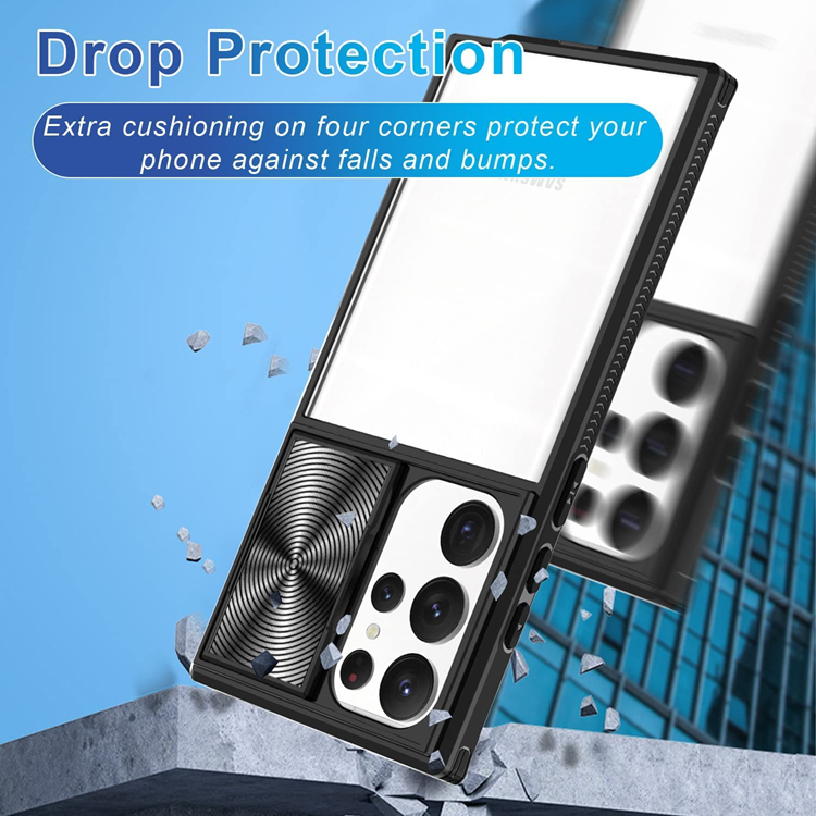 OEM Mobilskal till Galaxy S22 Ultra Kamera Slider - Svart