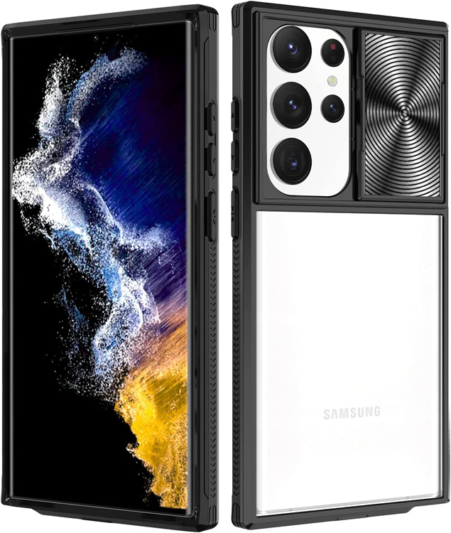 OEM Mobilskal till Galaxy S22 Ultra Kamera Slider - Svart