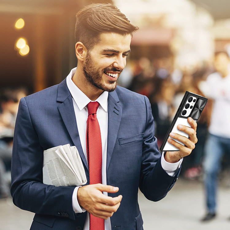 OEM Mobilskal till Galaxy S22 Ultra Kamera Slider - Svart