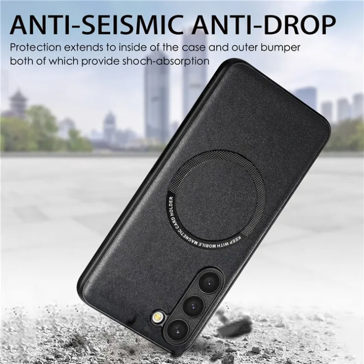 OEM Mobilskal till Galaxy S23 Plus Magsafe PU-Läder - Grön