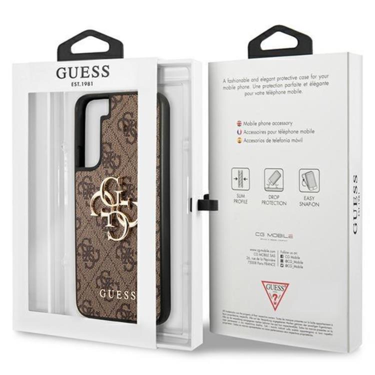 Guess Guess Galaxy S23 Skal Big Metall Logo - Brun