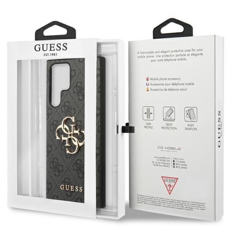 Guess Guess Galaxy S23 Ultra Skal 4G Big Metal Logo - Gr