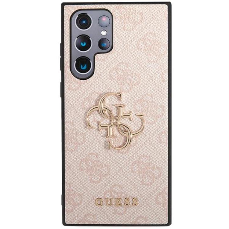 Guess Guess Galaxy S23 Ultra Skal 4G Big Metal Logo - Rosa
