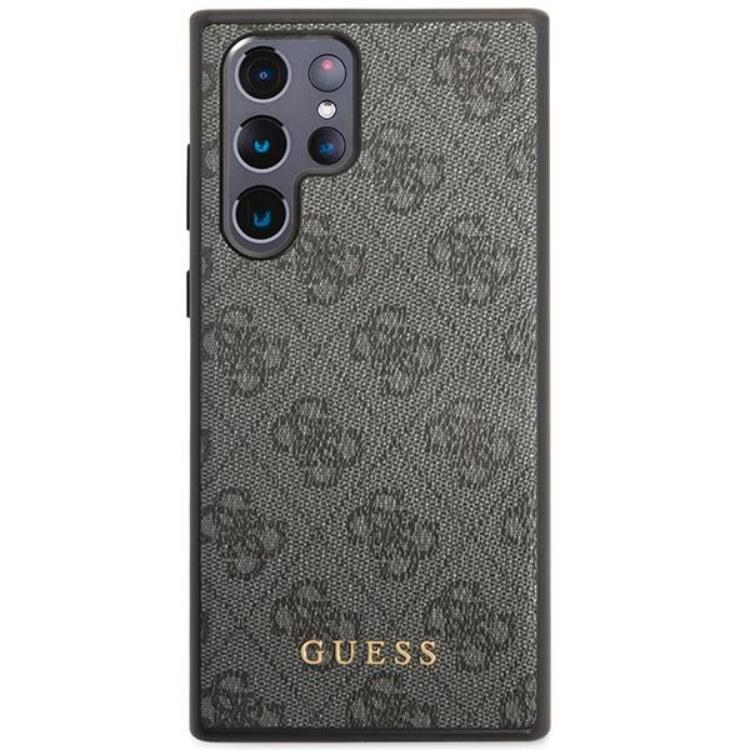 Guess Guess Galaxy S23 Ultra Skal Metall Gold Logo - Grå