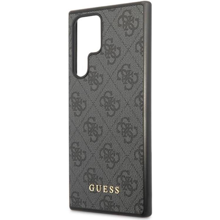 Guess Guess Galaxy S23 Ultra Skal Metall Gold Logo - Grå