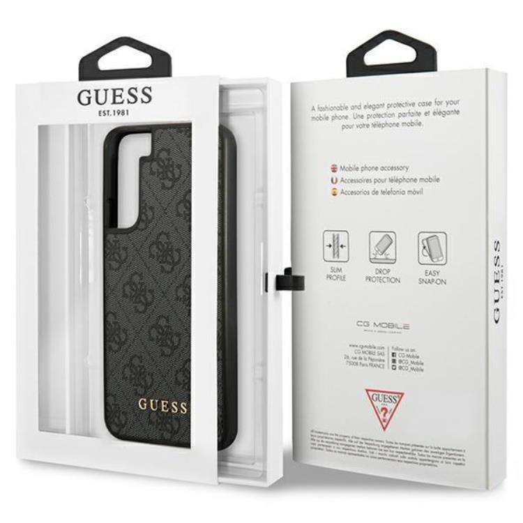 Guess Guess Galaxy S23 Skal Metall Gold Logo - Grå
