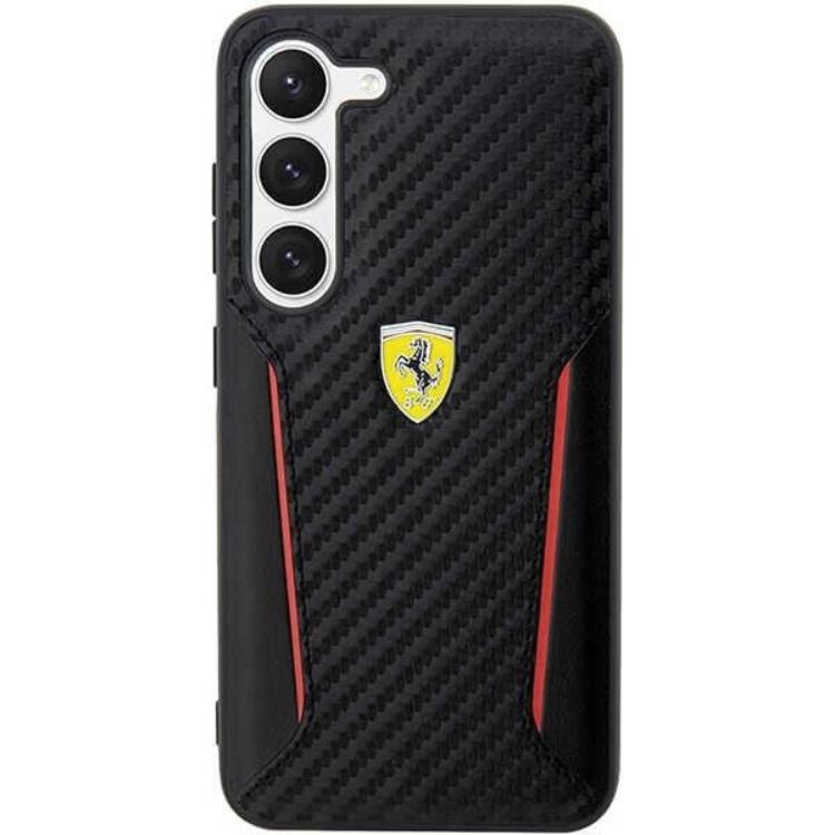Ferrari Ferrari Galaxy S23 Plus Skal Carbon Contrast Edges - Svart
