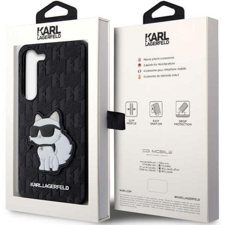 KARL LAGERFELD Karl Lagerfeld Galaxy S23 Plus Skal Saffiano Monogram Choupette - Svart