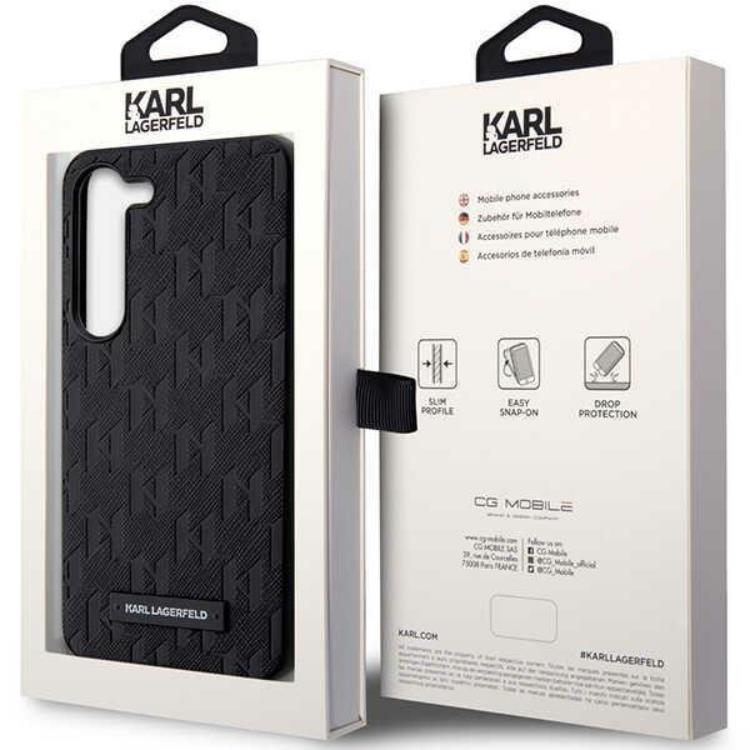 KARL LAGERFELD Karl Lagerfeld Galaxy S23 Skal Saffiano Mono Metal Logo - Svart