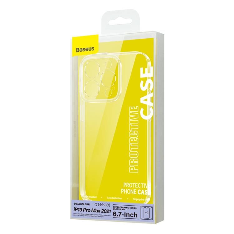 BASEUS Baseus iPhone 13 Pro Max Skal SuperCeramic + Cleaning Kit - Transparent
