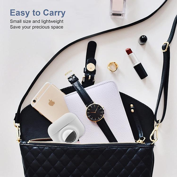 OEM 2-in-1 Silicone Skal Airpods Pro med Airtag - Vit