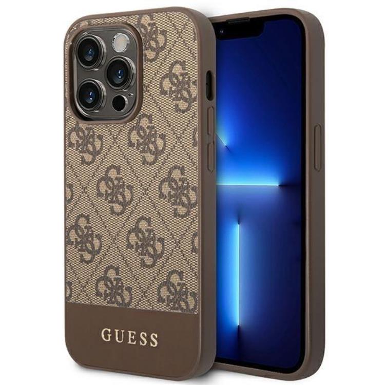 Guess GUESS iPhone 14 Pro Skal Stripe Collection - Brun