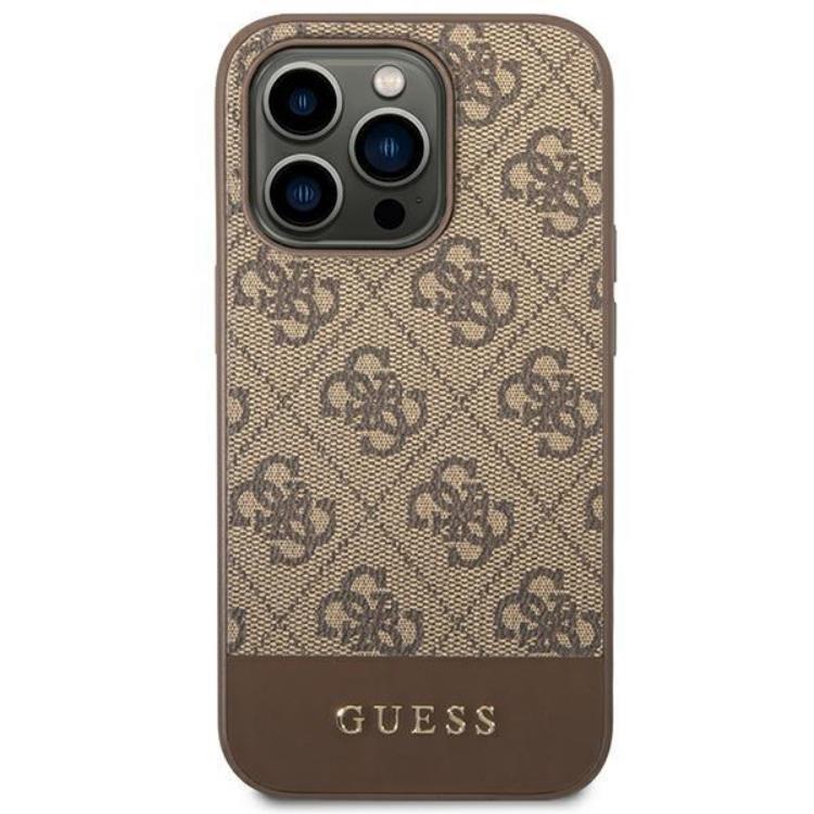 Guess GUESS iPhone 14 Pro Skal Stripe Collection - Brun