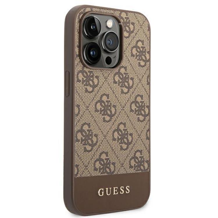 Guess GUESS iPhone 14 Pro Skal Stripe Collection - Brun