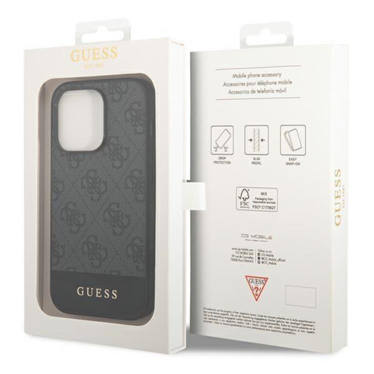 Guess GUESS iPhone 14 Pro Skal Stripe Collection - Grå