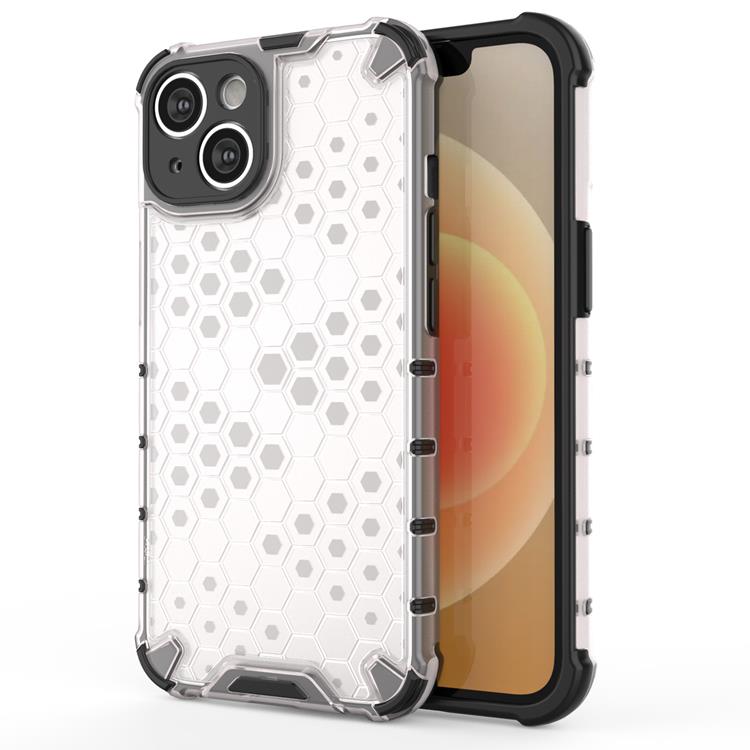 OEM iPhone 14 Skal Honeycomb Armored Hybrid - Transparent