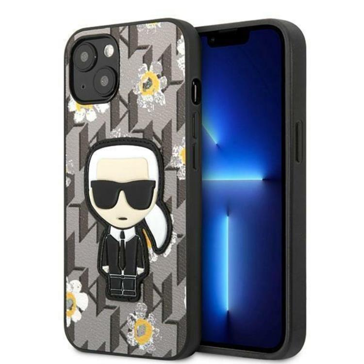 KARL LAGERFELD Karl Lagerfeld iPhone 13 mini Skal Flower Ikonik Karl - Grå