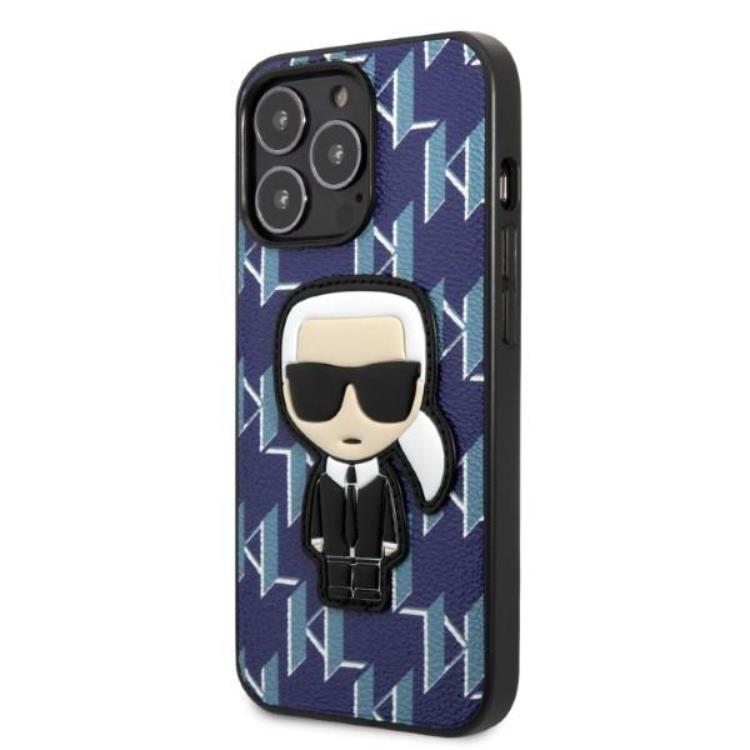 KARL LAGERFELD Karl Lagerfeld iPhone 13 Pro Max Skal Monogram Ikonik Patch - Blå