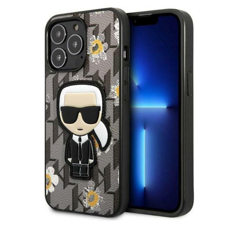 KARL LAGERFELD Karl Lagerfeld iPhone 13 Pro Skal Flower Ikonik Karl - Grå