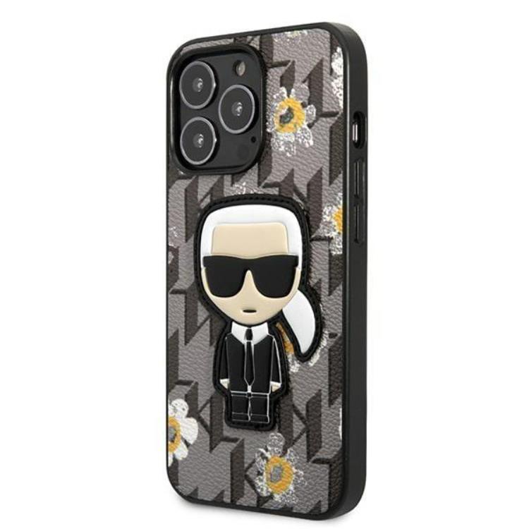 KARL LAGERFELD Karl Lagerfeld iPhone 13 Pro Skal Flower Ikonik Karl - Grå