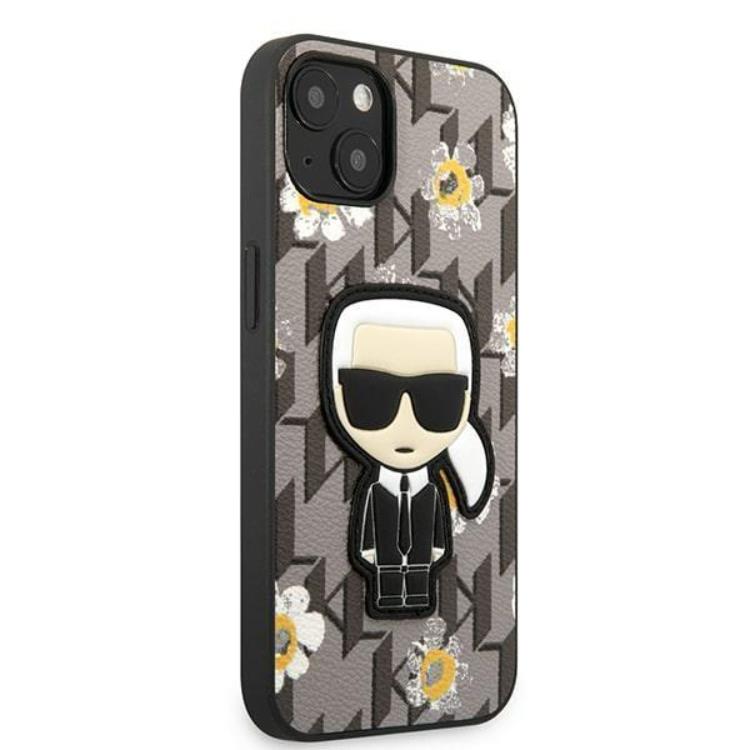 KARL LAGERFELD Karl Lagerfeld iPhone 13 Skal Flower Ikonik Karl - Grå