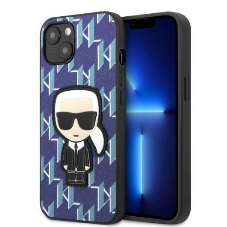 KARL LAGERFELD Karl Lagerfeld iPhone 13 mini Skal Monogram Ikonik Patch - Blå