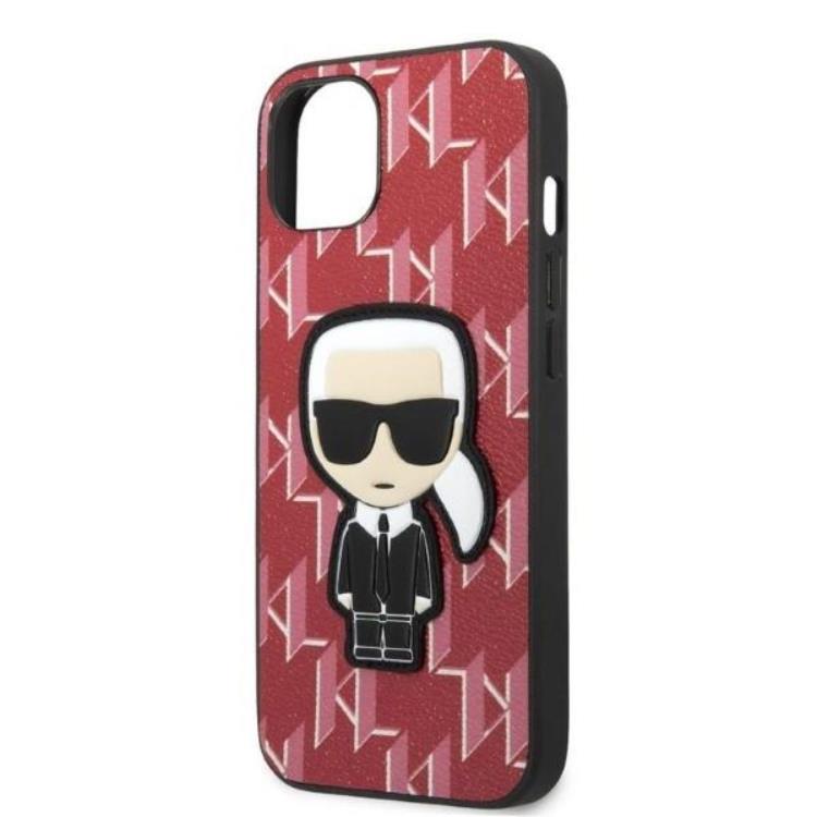 KARL LAGERFELD Karl Lagerfeld iPhone 13 mini Skal Monogram Ikonik Patch - Röd