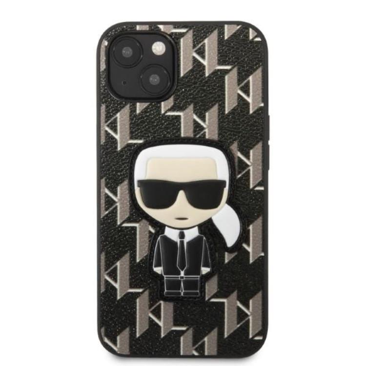 KARL LAGERFELD Karl Lagerfeld iPhone 13 mini Skal Monogram Ikonik Patch - Svart