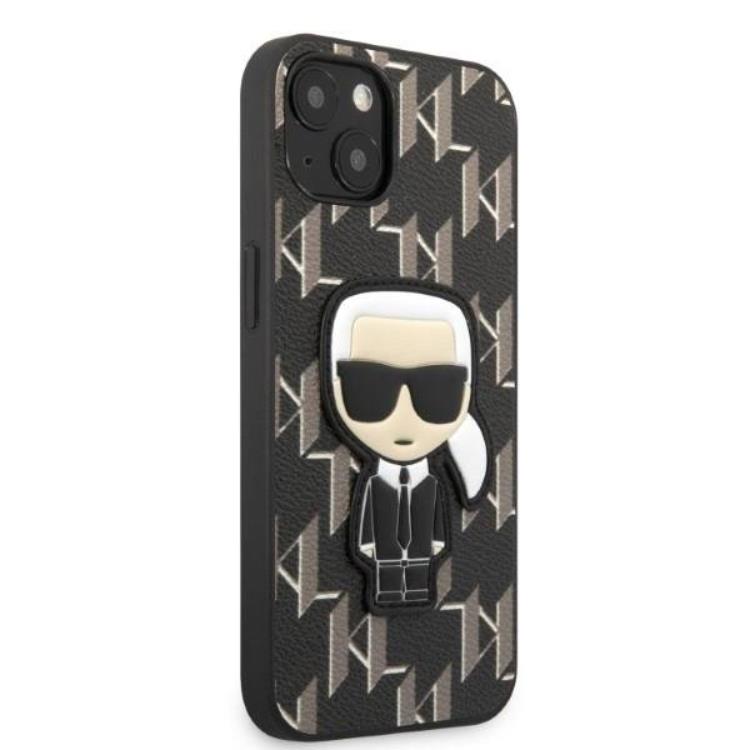 KARL LAGERFELD Karl Lagerfeld iPhone 13 mini Skal Monogram Ikonik Patch - Svart