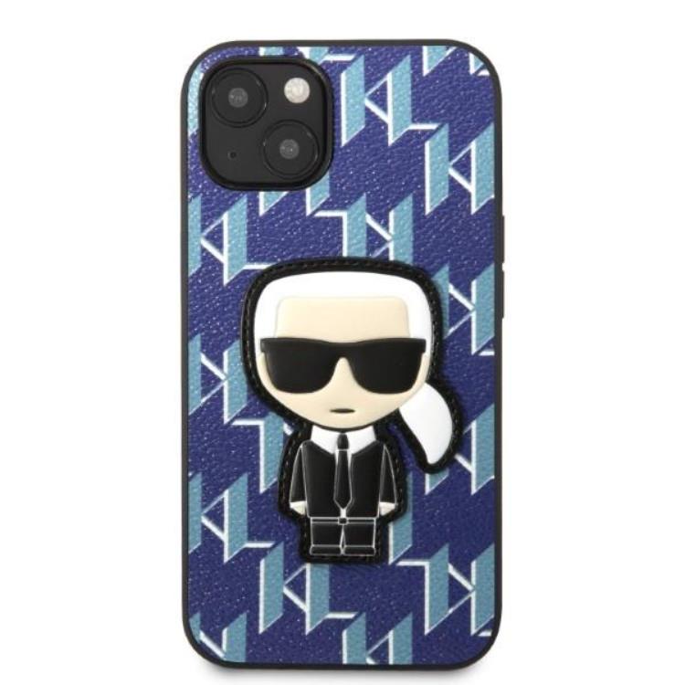 KARL LAGERFELD Karl Lagerfeld iPhone 13 Skal Monogram Ikonik Patch - Blå