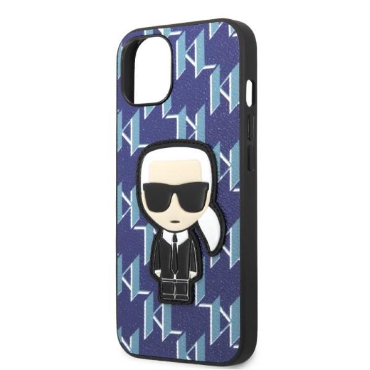 KARL LAGERFELD Karl Lagerfeld iPhone 13 Skal Monogram Ikonik Patch - Blå