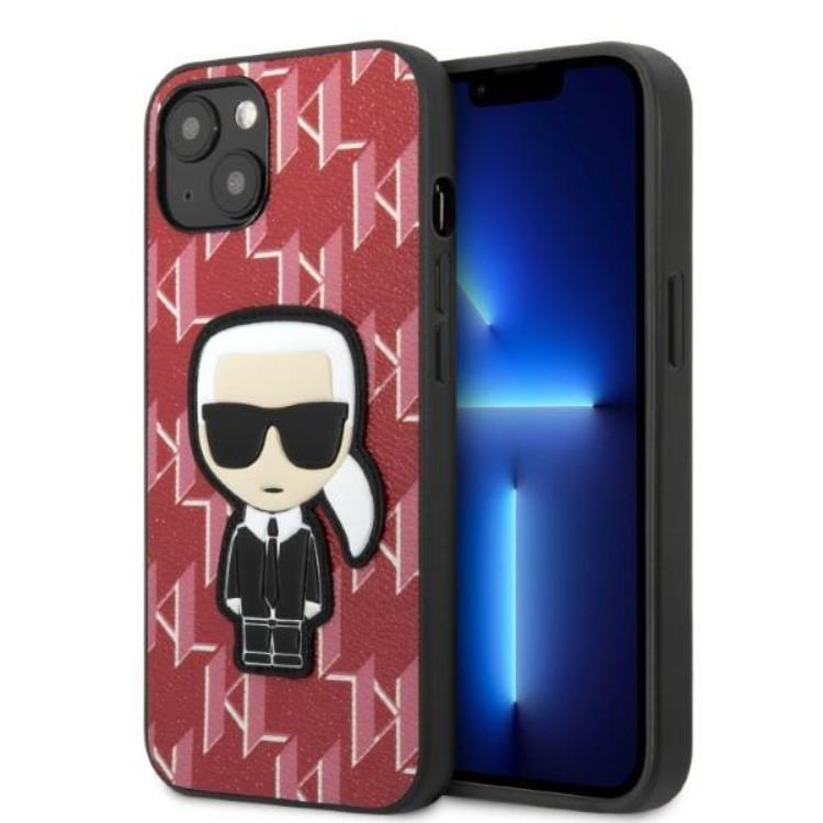 KARL LAGERFELD Karl Lagerfeld iPhone 13 Skal Monogram Ikonik Patch - Röd