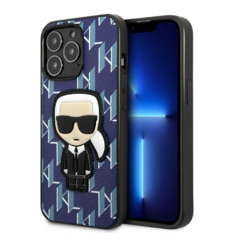 KARL LAGERFELD Karl Lagerfeld iPhone 13 Pro Skal Monogram Ikonik Patch - Blå