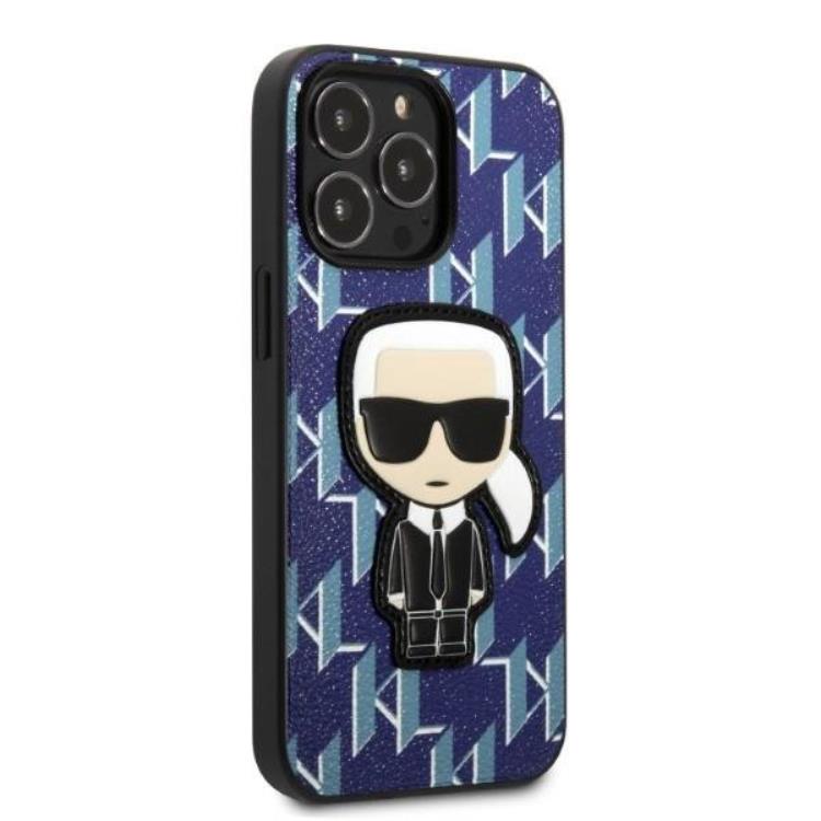 KARL LAGERFELD Karl Lagerfeld iPhone 13 Pro Skal Monogram Ikonik Patch - Blå