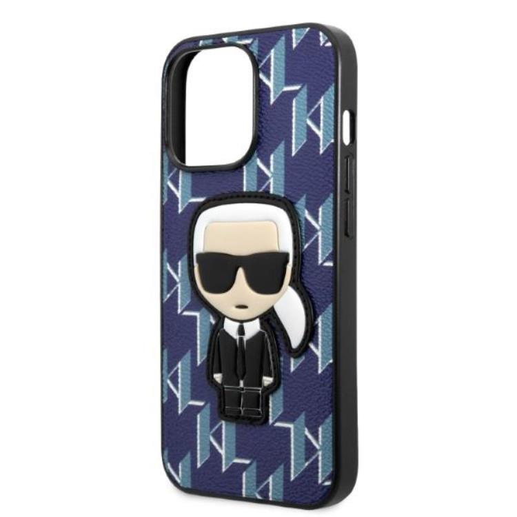 KARL LAGERFELD Karl Lagerfeld iPhone 13 Pro Skal Monogram Ikonik Patch - Blå