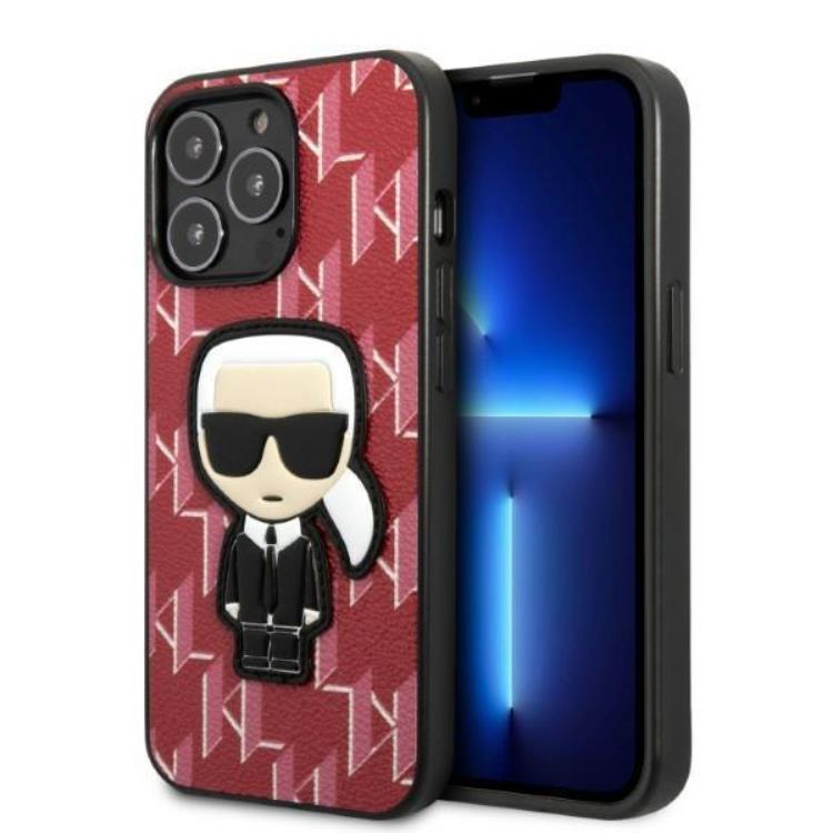 KARL LAGERFELD Karl Lagerfeld iPhone 13 Pro Skal Monogram Ikonik Patch - Röd