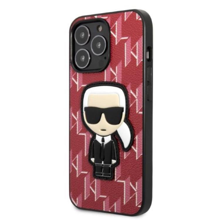 KARL LAGERFELD Karl Lagerfeld iPhone 13 Pro Skal Monogram Ikonik Patch - Röd