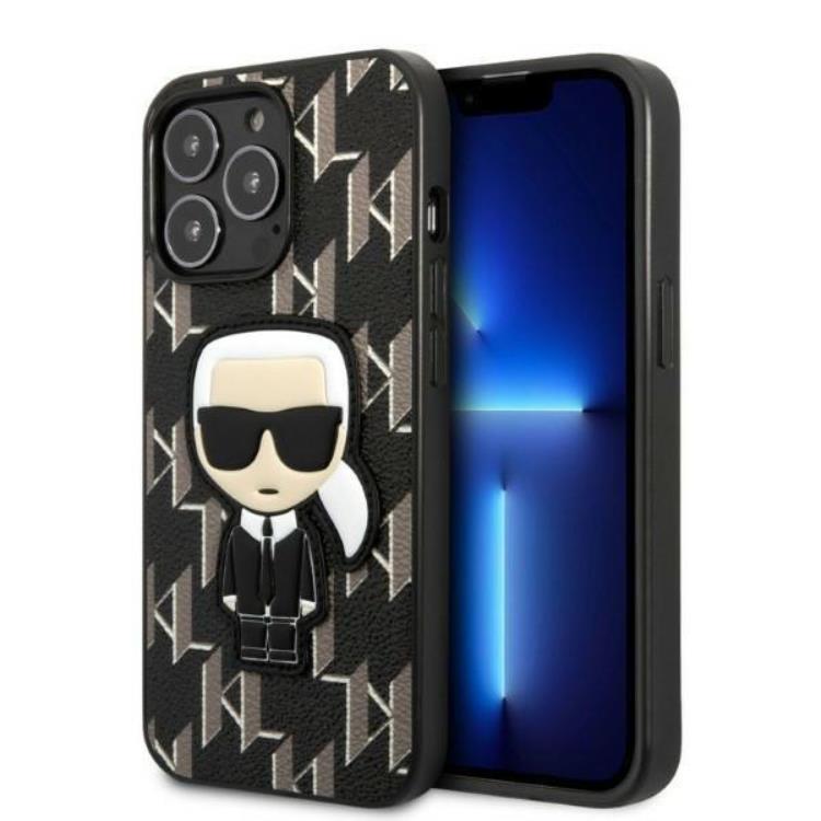 KARL LAGERFELD Karl Lagerfeld iPhone 13 Pro Skal Monogram Ikonik Patch - Svart