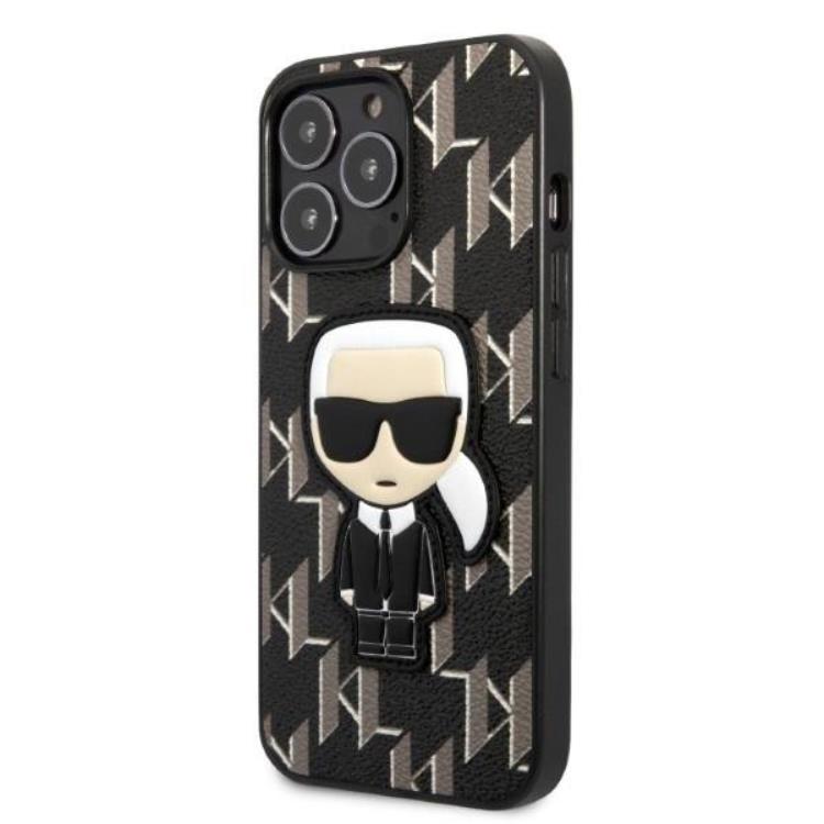 KARL LAGERFELD Karl Lagerfeld iPhone 13 Pro Skal Monogram Ikonik Patch - Svart