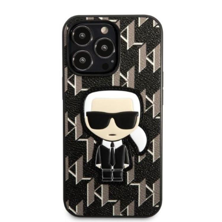 KARL LAGERFELD Karl Lagerfeld iPhone 13 Pro Skal Monogram Ikonik Patch - Svart
