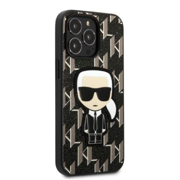 KARL LAGERFELD Karl Lagerfeld iPhone 13 Pro Skal Monogram Ikonik Patch - Svart