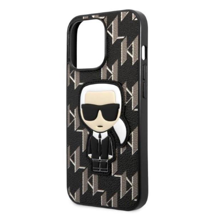 KARL LAGERFELD Karl Lagerfeld iPhone 13 Pro Skal Monogram Ikonik Patch - Svart