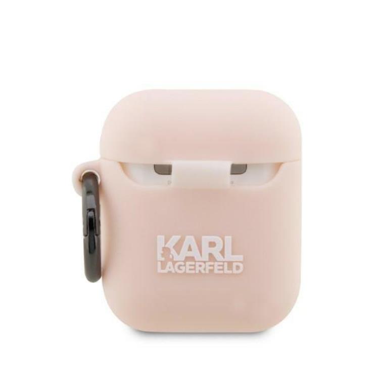 KARL LAGERFELD Karl Lagerfeld AirPods 1/2 Skal Silicone Choupette Head 3D - Rosa
